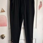 Kittenish  Jessie James Decker soft black drawstring cheetah lace sweatpants Photo 0