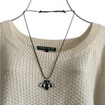 Gothic Black & White Bat Pendant Spooky Season‎ Necklace Photo 2