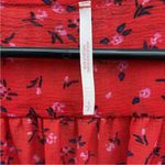 Free People EUC  Lolita Red Floral Top Size Small Photo 4