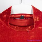 Eloquii NEW  Crushed‎ Velvet Mock Neck Top in red, 14/16 Photo 7
