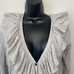 Ralph Lauren Denim & Supply Grey Button Ruffle Front Cardigan Sz Large Photo 1