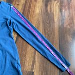 Peruvian Connection  Pima Cotton Dark Slate Blue Soft Long Sleeve Top Photo 9