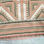 Melon Tan Cream Geometric Boho Tribal Short Cap Sleeve Top by Ruby Rd. Orange Size 8 Photo 3