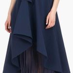 Kay Unger NWOT  Begonia Ruffled A-Line sleeveless V neck Navy Dress sz 14 Photo 0