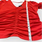 DKNY Ruched Puff Shoulder Top In Flame Women’ Size Large NWT Photo 5