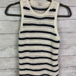 Madewell Crochet-Knit Crewneck Sweater Tank Bright Ivory Size XXS Photo 4
