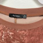 Bershka  womens velvet brown crew neck cropped top size XS Photo 5