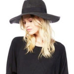 Michael Stars  100% Wool Grey Wide Brim Fedora Hat Women's One Size Photo 0