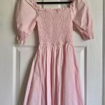 Francesca's Pale Pink Dress with Puffy Sleeves Women’s size XS Photo 3