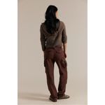 Free People Herringbone Textured Dark Academia Brown Cargo Pants Size 12 NWT Photo 16