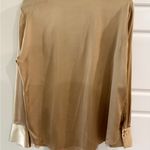 Talbots Gold Soft Satin Charmeuse Top Large Silky Evening Workwear Metallic Photo 5