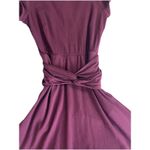 Eshakti  Dress Size 2 Hankerchief Hem Maroon Knit Twist Gathered Waist Photo 3