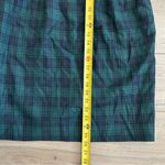 Vintage 80s Blue Green Tartan Plaid 100% Wool Above the Knee Skirt 10 Photo 7