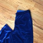 Issac Mizrahi Selma Blair Bright Blue Velour Pants Size M Photo 1