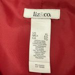 Red Suede Blazer Jacket Women's XL Button Pockets Liz & Co Western Boho Holiday Photo 3