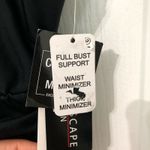 Island Escape Womens‎ Swim Tankini Top Sz 16W Black Knot Front Full Bust Support Photo 2