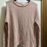 Leo & Nicole  Large blush pink and white knit sweater Photo 0