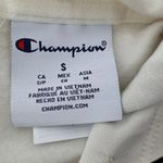 Champion  Hoodie Sweatshirt Cropped Sz S Soft Touch Gym Minimalist White Casual‌ Photo 5