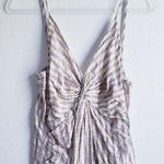 ZARA Gingham Knot Midi Slit Tank Top Dress Photo 2