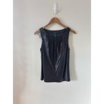 Ralph Lauren Lauren  Womens Gray Silk Pleated Sleeveless Tank Top Size 4 Photo 1