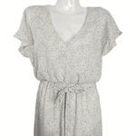 Sienna Sky Dress Midi High Low Wrap V neck Dress White & Black Dotted Size XS Photo 1