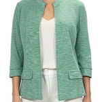 Coldwater Creek  Green 3/4 Sleeve Lined Cotton Blend Blazer Jacket 18 Plus Bright Photo 0