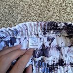 Time And Tru 🦋  White Purple Blue Pleated Midi Skirt Medium Photo 1