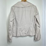 Izzy Cream Colored Double Breasted Jacket Peacoat Woman’s size Large Raincoat Photo 8