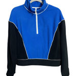 Halara  Stand Collar Half Zip Long Sleeve Color Block Fleece Sweatshirt Photo 0