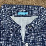 J. McLaughlin  Dolly Sleeveless Collared Button Front Dress Blue Windowpane‎ M Photo 5