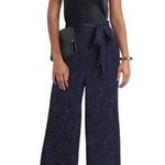 Parker Gigi Tie Waist Wide Leg Pants Animal Print Purple Black Size XL New w/Tag Photo 0