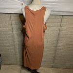 GAP Sleeveless Midi Length Ribbed Texture Tank Dress Size Extra Large Pink Photo 2