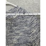 Ann Taylor LOFT Women's Sweater Tweed Marled blue Size Small High Neck Metallic Photo 5