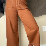 Who What Wear Dark Tan Wide Leg Cropped High Rise Pants Size 6 Photo 0