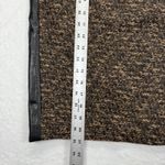 BOSS Tweed Skirt Leather Trim Career Wear Business Casual Brown Black 14 Photo 2