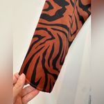 Sweet Baby Jamie Chic Brown Black Zebra Wrap Midi Dress Women’s Size Small S Photo 8