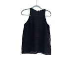 Vince NWT Geo Lace High Neck Tank Top Black Size 4 Eyelet Photo 4