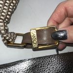 Ganson Vintage woven Hobo Shoulder Bag Brown White Leather Accents Charm Accent Photo 3