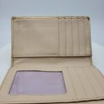 Coach Womens Wallet Ivory Gold Monogram Signature Buckle Soho Envelope Wallet Photo 1