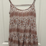 Brandy Melville  Rose Floral Mini Dress Open Back Size Small Sun Dress Photo 0