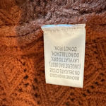 Coco + Carmen  Open Front Cardigan Scallop Arm Hem 3/4 Sleeve S/M Rust‎ Orange Photo 7