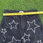 Simple Society  black white rhinestone star denim jeans size 00/23 Photo 3