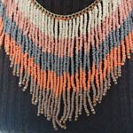 Zad Women's Seed Bead Bib Necklace Gold Photo 1