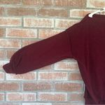 Saints & Hearts Wide Neck Oversized Sweater Women’s Small Maroon Red Photo 3