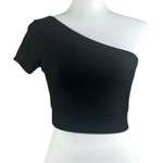 Victoria's Secret NWT  Sport Black One Shoulder Stretch Crop Top Size XS Photo 0