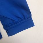 Womens Dressy L/S Button Down Blue Blouse Shirt Size L Photo 2