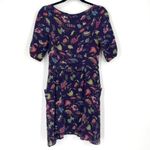 Anthro Leifsdottir Silk Floral Short Sleeve Mini Dress Multi Photo 10