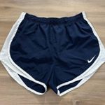 Nike Dri-Dit Athletic Shorts Women Size Medium Navy White Photo 0