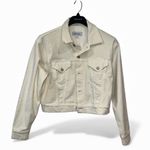ETICA Jacket Cream Courdory Small Chelsey Mini Crop Utility Trucker Pockets NWT Photo 7