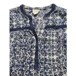 Anthropologie  top by Maeve blue & white boho style sz 2 Photo 2